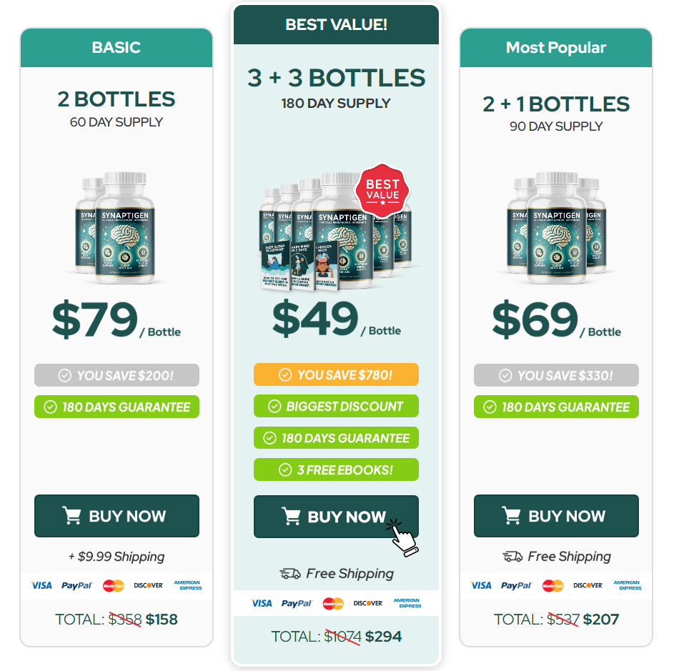 Exclusive Synaptigen Offer